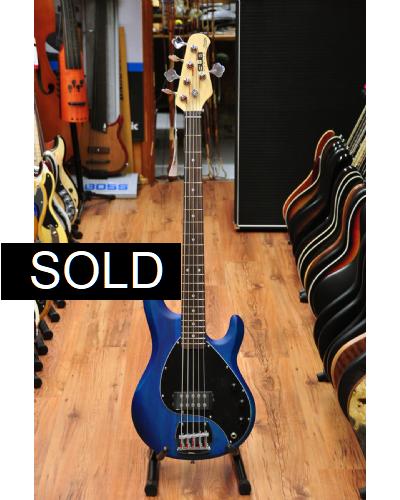 Musicman Sterling SUB RAY5 Trans Blue Satin Rosewood
